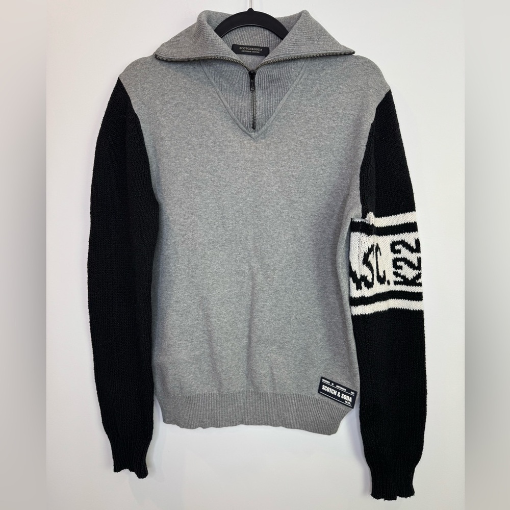 Scotch & Soda Gray half zipper pullover Sweater